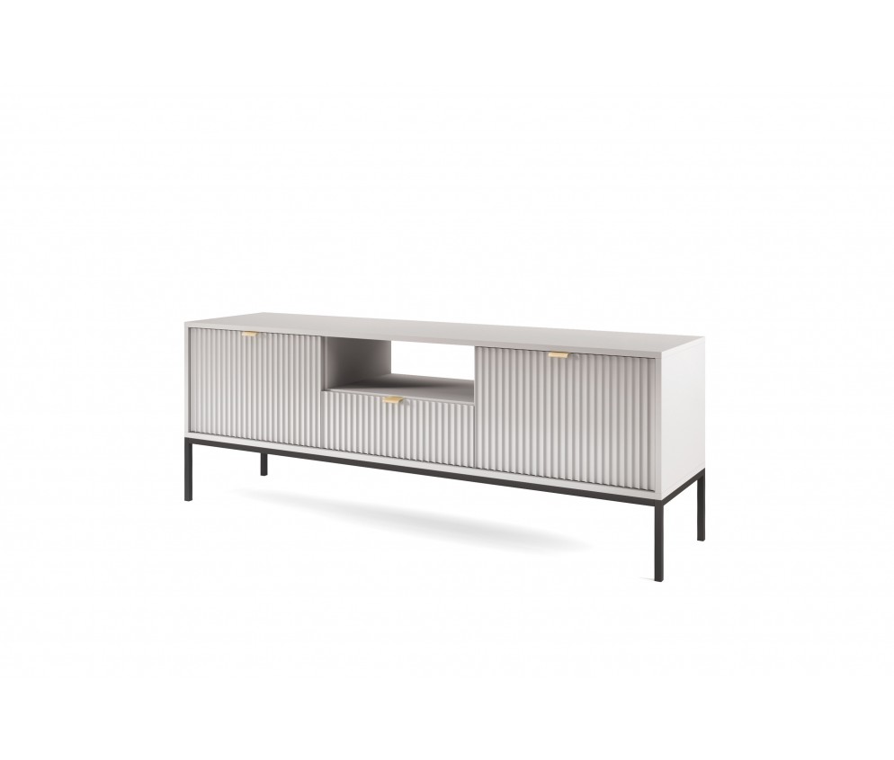 Stolik RTV Viva 154 Szary Mat/Czarny stelaż