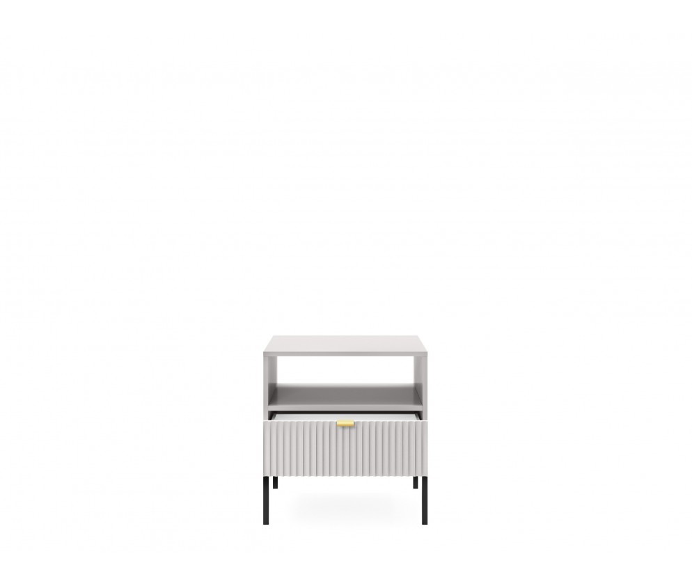 Stolik Nocny Viva Szary Mat/Czarny stelaż