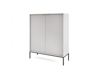 Komoda Viva 2D 104 Szary Mat/Czarny stelaż