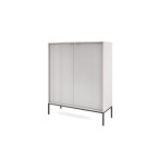 Komoda Viva 2D 104 Szary Mat/Czarny stelaż