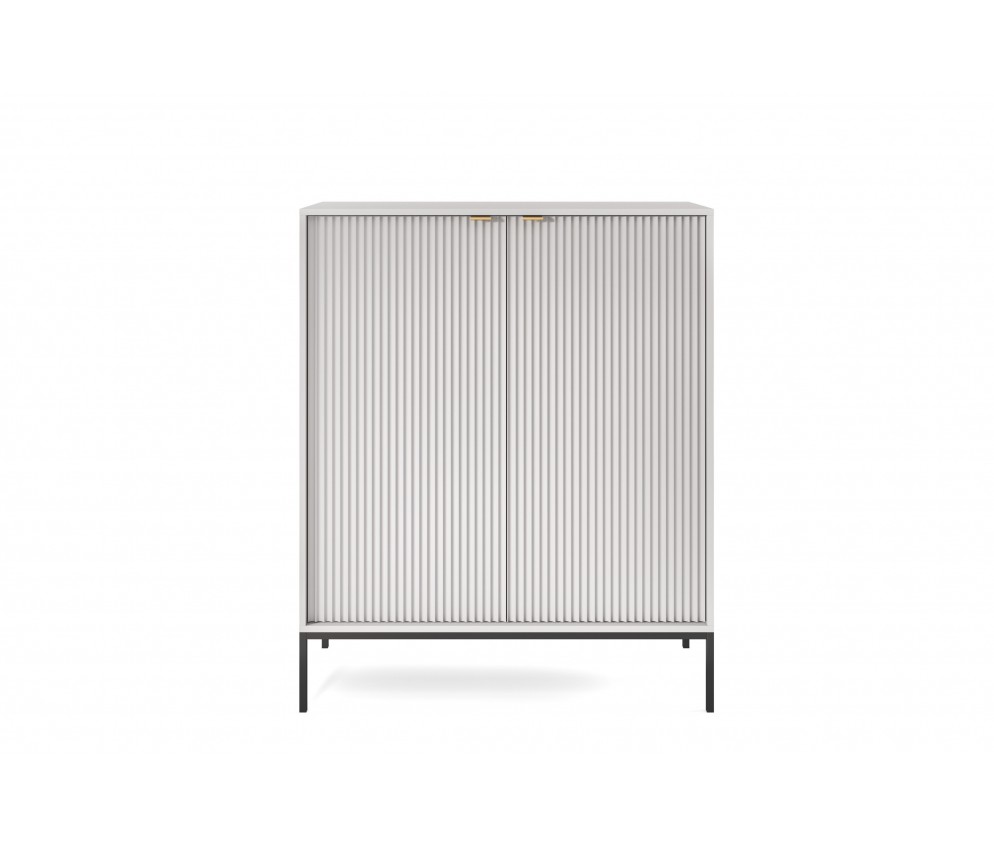 Komoda Viva 2D 104 Szary Mat/Czarny stelaż