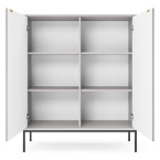 Komoda Viva 2D 104 Szary Mat/Czarny stelaż