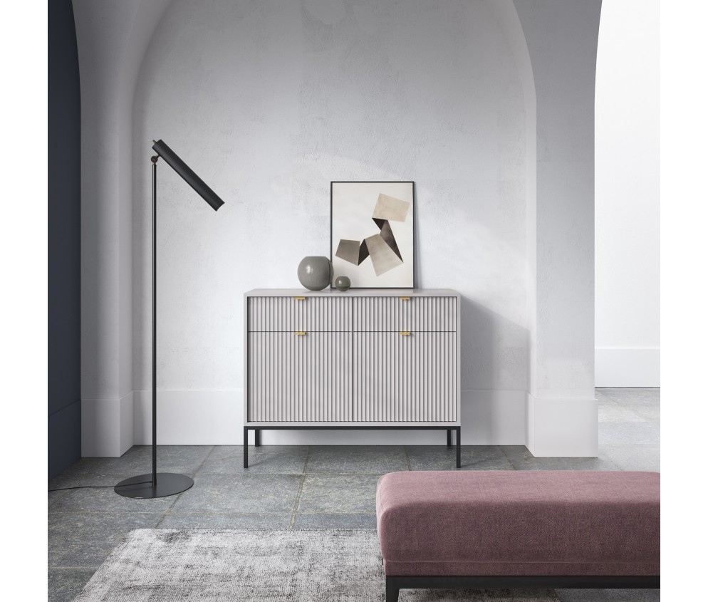 Komoda Viva 104 Szary Mat/Czarny stelaż