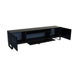 Szafka RTV Molly Czarny/Biały Mat Frezowana Stojąca