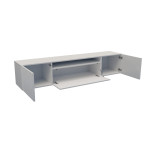 Szafka RTV Molly Czarny/Biały Mat Frezowana wisząca