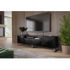 Szafka RTV Cleo Czarny/Biały Mat Frezowana Stojąca