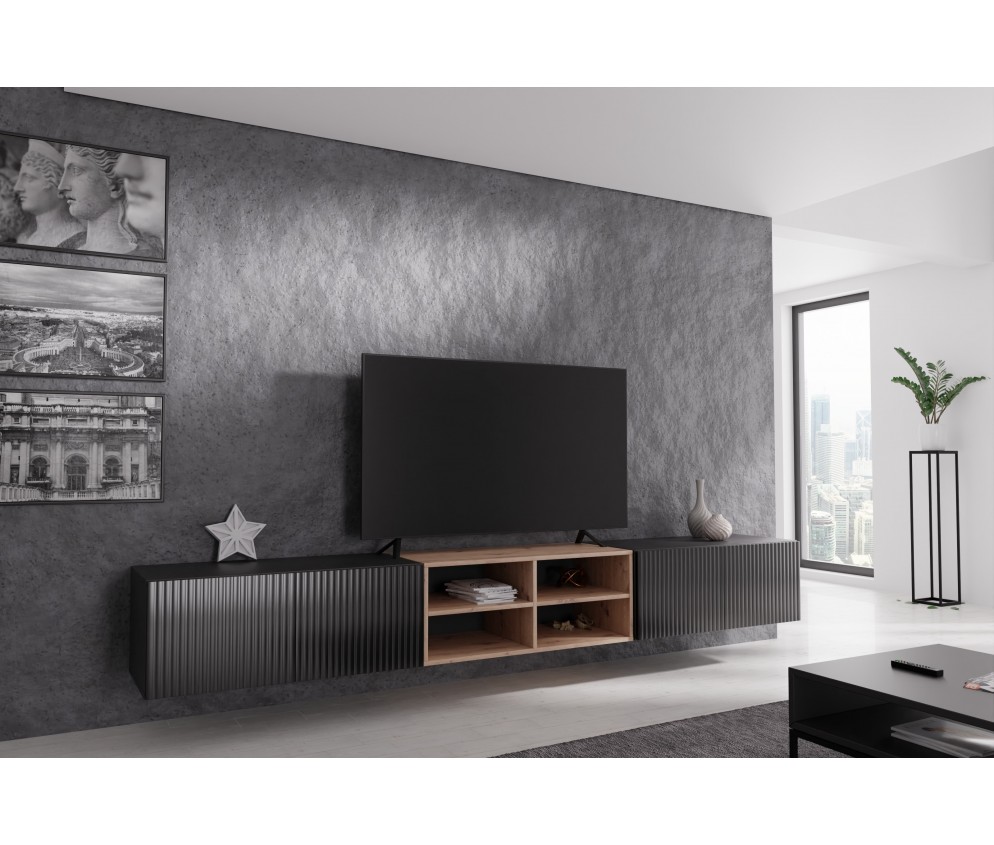 Szafka RTV Molly 300 Frezowana Otwarta