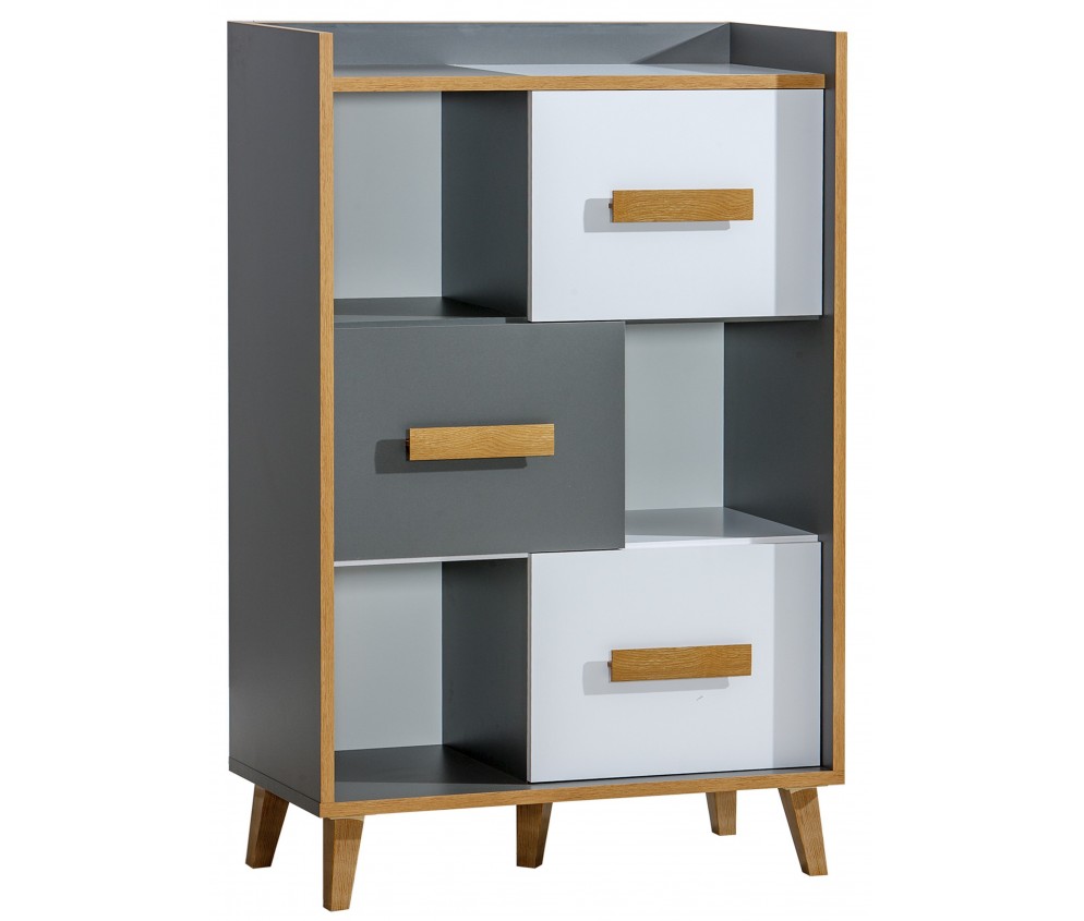 Regał z szufladami W5