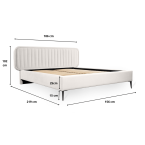 Łóżko Aron gładkie 140x200