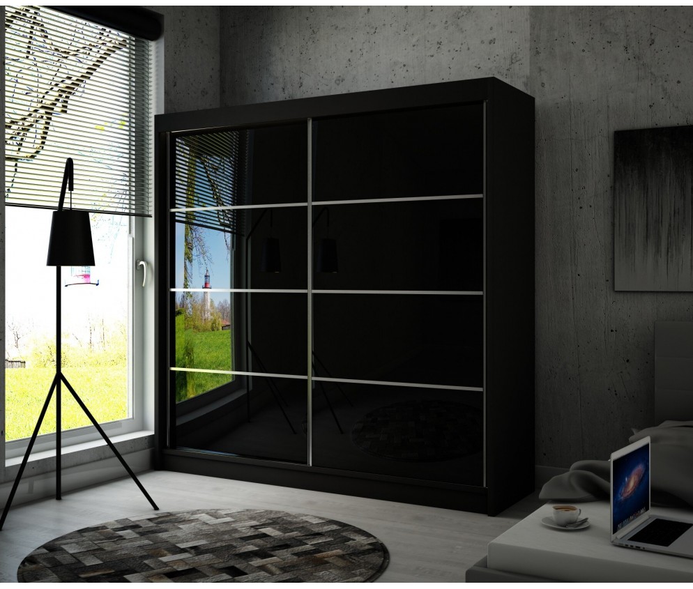 Szafa przesuwna Piro II 150 Połysk Lacobel