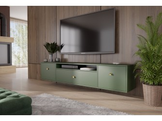 Szafka RTV Mell Zielony mat Mat wisząca