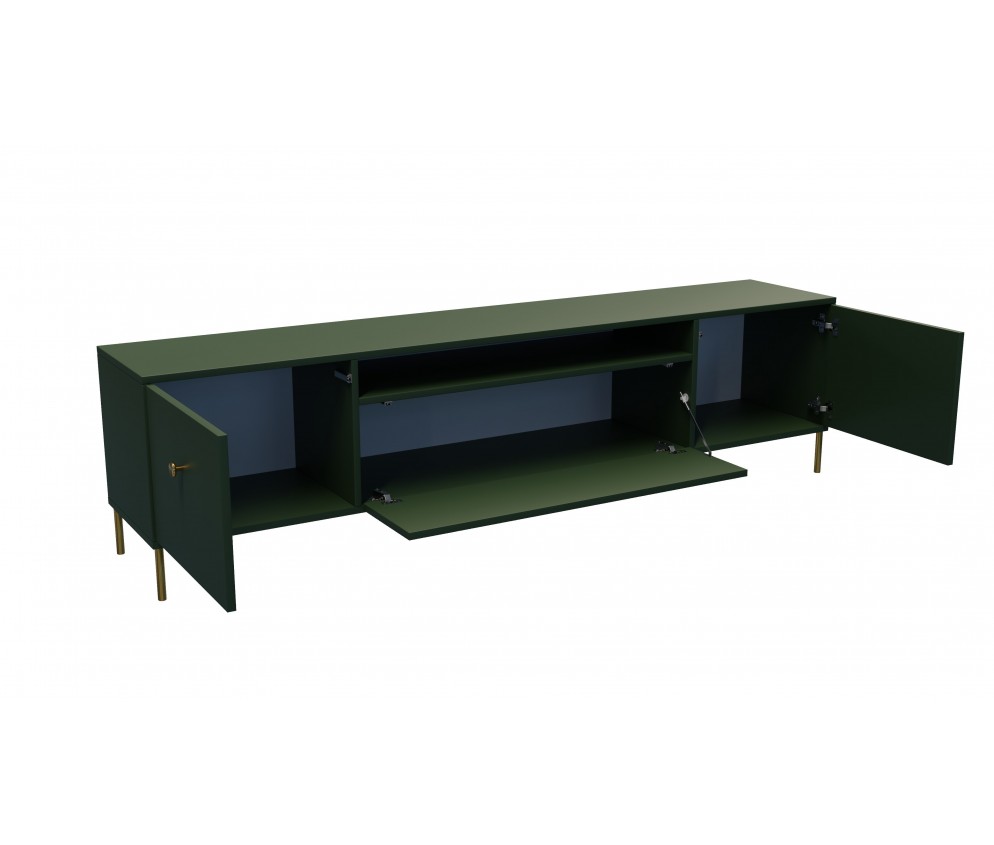 Szafka RTV Mell Zielony mat Mat stojąca