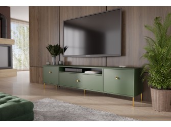 Szafka RTV Mell Zielony mat Mat stojąca