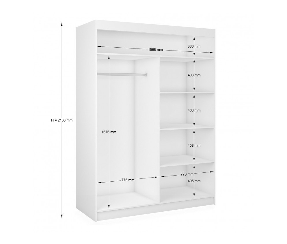 Szafa przesuwna Lela 160 Lamele