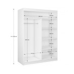 Szafa przesuwna Lela 160 Lamele