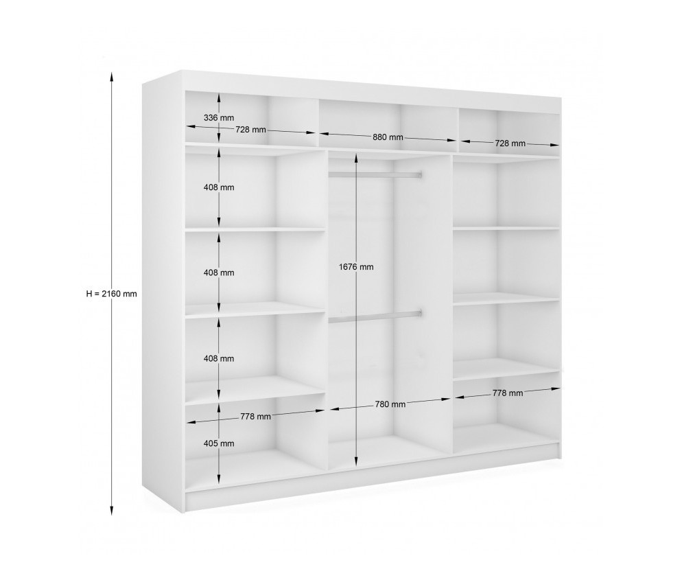 Szafa przesuwna Lela 240 Lamele
