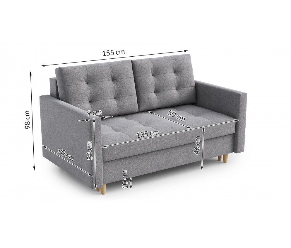 Kanapa Moli 2S z funkcją spania