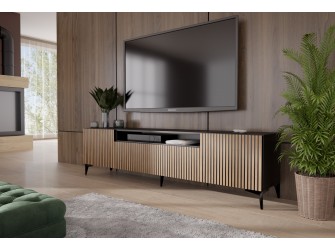 RTV Cora Dąb Craft Złoty/Czarny Mat Wisząca/Stojąca