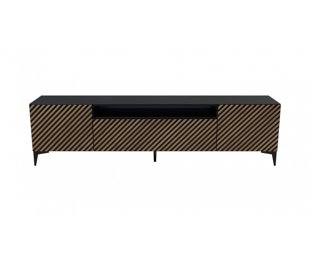 RTV Sento Dąb Craft Złoty/Czarny Mat Wisząca/Stojąca