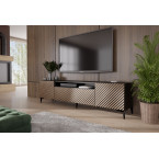 RTV Sento Dąb Craft Złoty/Czarny Mat Wisząca/Stojąca