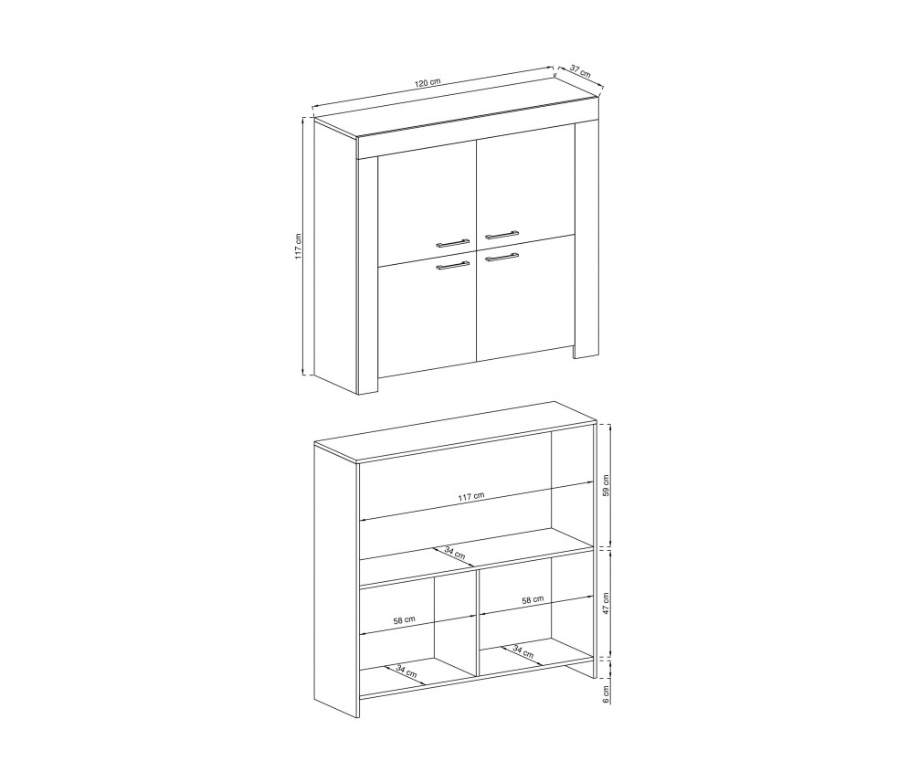 Komoda 120 Emma dąb riviera