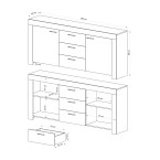 Komoda 200 Emma dąb riviera