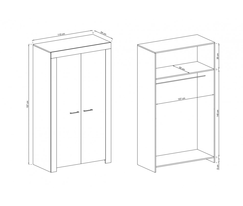 Szafa Emma dąb riviera