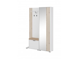 Garderoba Telo biały+dąb artisan