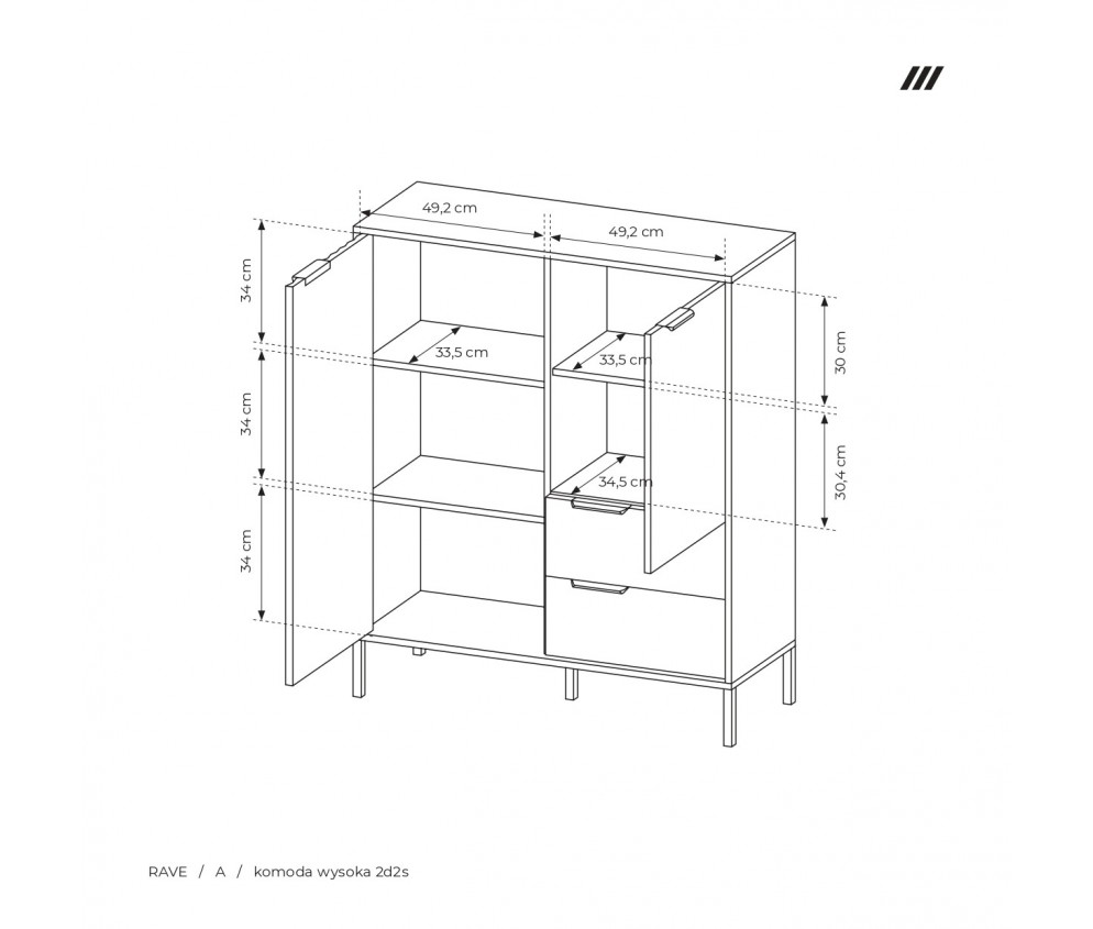 Komoda wysoka Martina