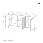 Komoda 153 Martina bez szuflad