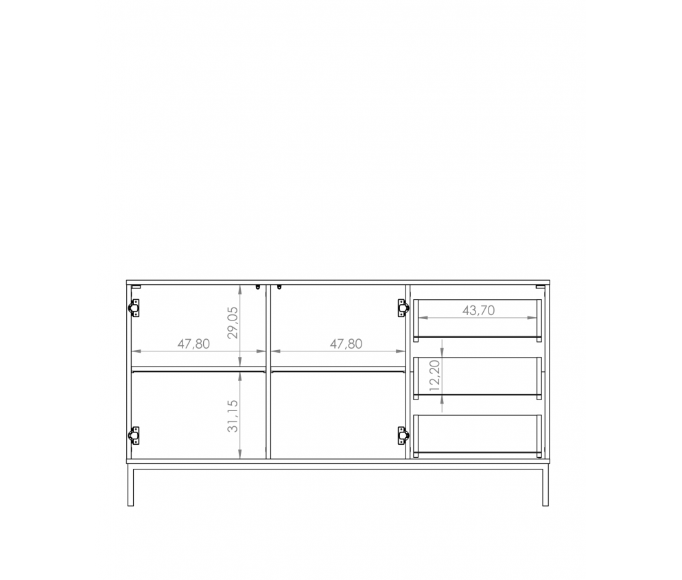Komoda Amelia biała