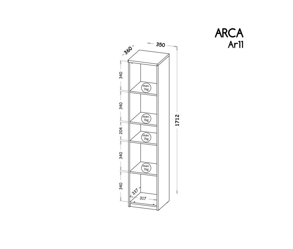 Regał Ar 11 2 kolory