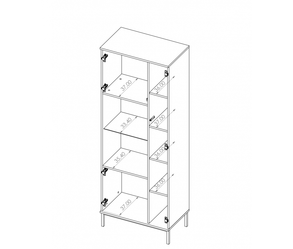 Witryna Amelia czarna