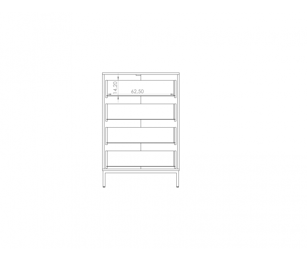 Komoda 70 Aria granat