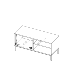 Szafka RTV 100 Aria granat