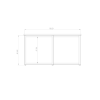 Ława 80 Aria Jesion Portland Czarny