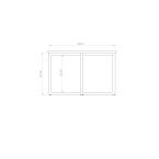 Ława 60 Aria Jesion Portland Czarny