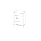 Komoda 70 Aria Jesion Portland Czarny