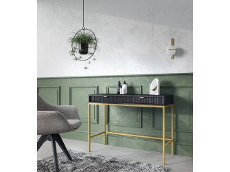 Toaletka Viva 104 Czarny Mat/Złoty stelaż