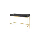 Toaletka Viva 104 Czarny Mat/Złoty stelaż