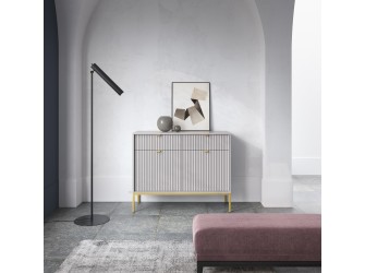 Komoda Viva 104 Szary Mat/Złoty stelaż