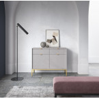 Komoda Viva 104 Szary Mat/Złoty stelaż