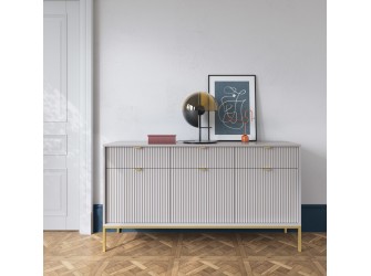 Komoda Viva 154 Szary Mat/Złoty stelaż