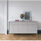 Komoda Viva 154 Szary Mat/Złoty stelaż