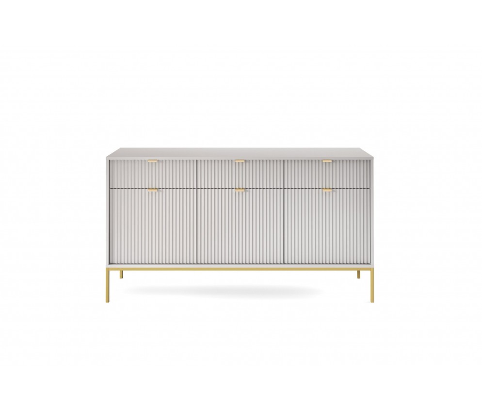 Komoda Viva 154 Szary Mat/Złoty stelaż