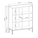 Komoda Viva 2D 104 Szary Mat/Złoty stelaż