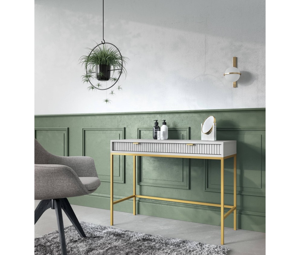 Toaletka Viva 104 Szary Mat/Złoty stelaż