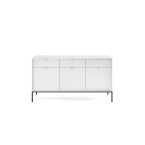 Komoda Viva 154 Biały Mat/Czarny stelaż