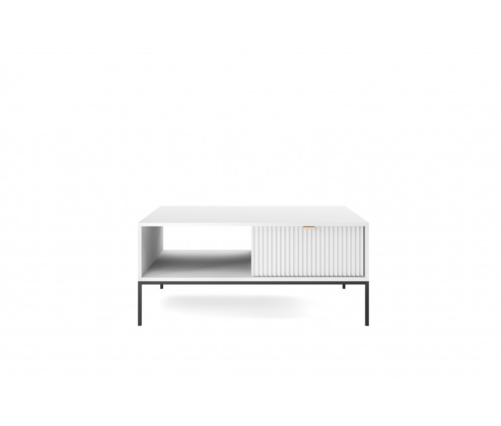 Ława Viva 104 Biały Mat/Czarny stelaż