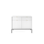 Komoda Viva 104 Biały Mat/Czarny stelaż